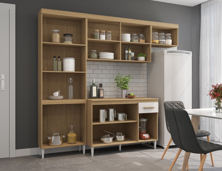 Cozinha Naiomi com Balcao 7P1G - Móveis furniture
