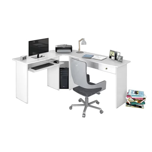 Mesa para Escritório em L 1 Gaveta Max - Móveis furniture