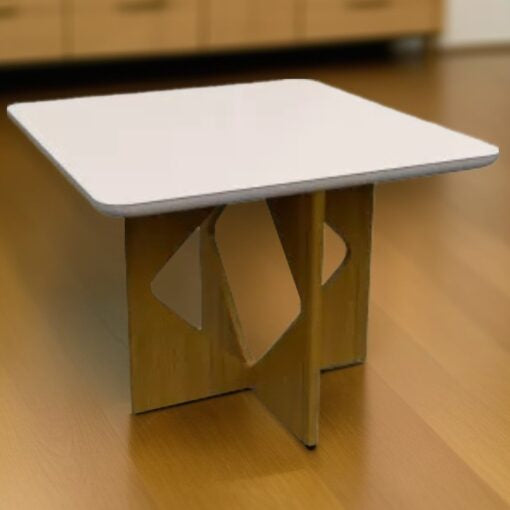 Mesa Madri 90×90 Cinamono/Preto/ cinamomo off Whitte - Móveis furniture