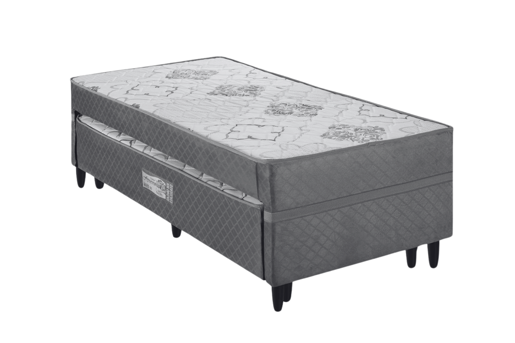 Cama Box Solteiro com Auxiliar Prestige D28 Molas Ensacadas – ECOTEC –