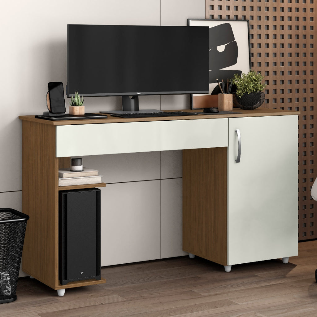 Escrivaninha 1 Porta e 1 Gaveta Atacama/Off White – ARAMÓVEIS