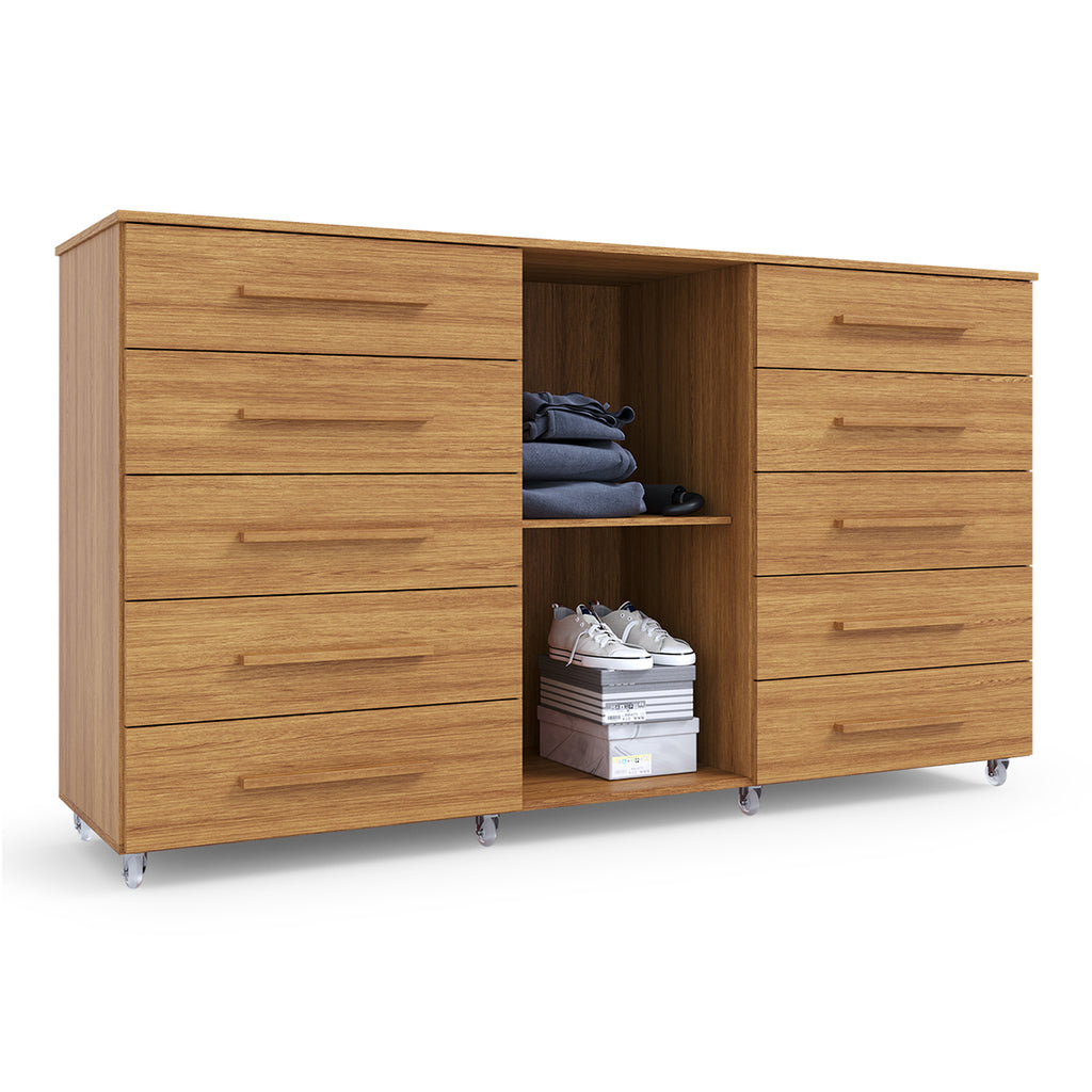 Cômoda 10 Gavetas com Sapateira Imperial Freijó – BATROL MÓVEIS