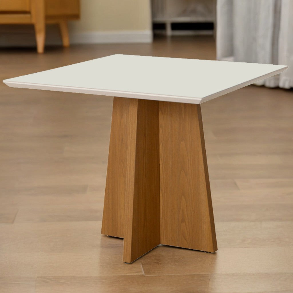 Mesa Dasala 90 Canto Reto Imbuia Mel/Off White – CARVALHO DECOR - Móveis furniture