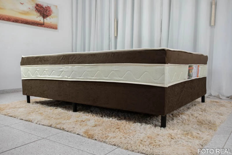Cama Box Casal Ortopédica Marrom 138×188 Nosso Sonho - Móveis furniture
