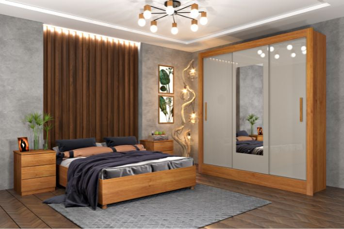 GR. VALENCIA 3PTS 190CM CINAMOMO/OFF FLEX – TCIL - Móveis furniture