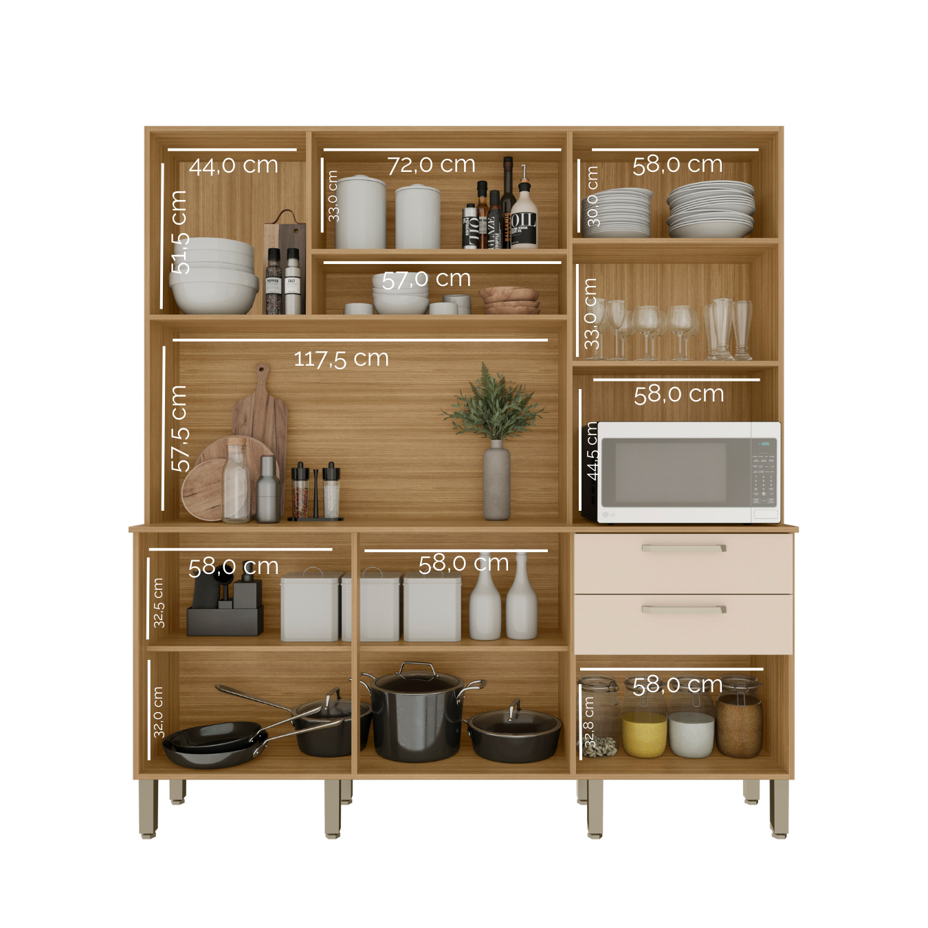 Kit Cozinha Ferrara Plus 1,80 m Freijó/Soft – KIT’S PARANÁ
