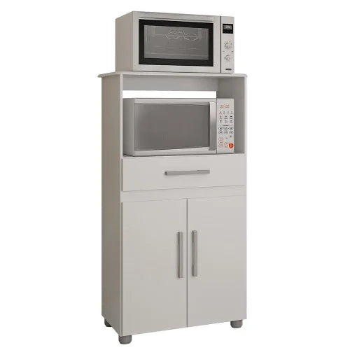 Armario Multiuso Havana New Cozinha com 2 Portas e 1 Gaveta Branco Branco