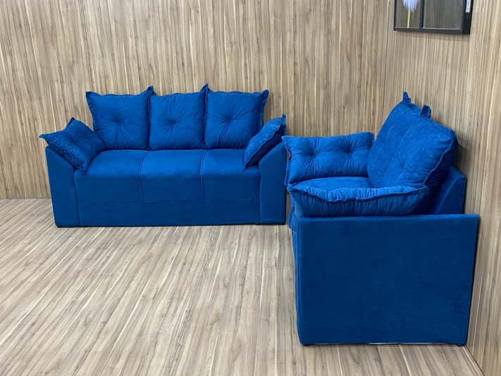 Sofá 2 e 3 Lugares Azul 810 Paris