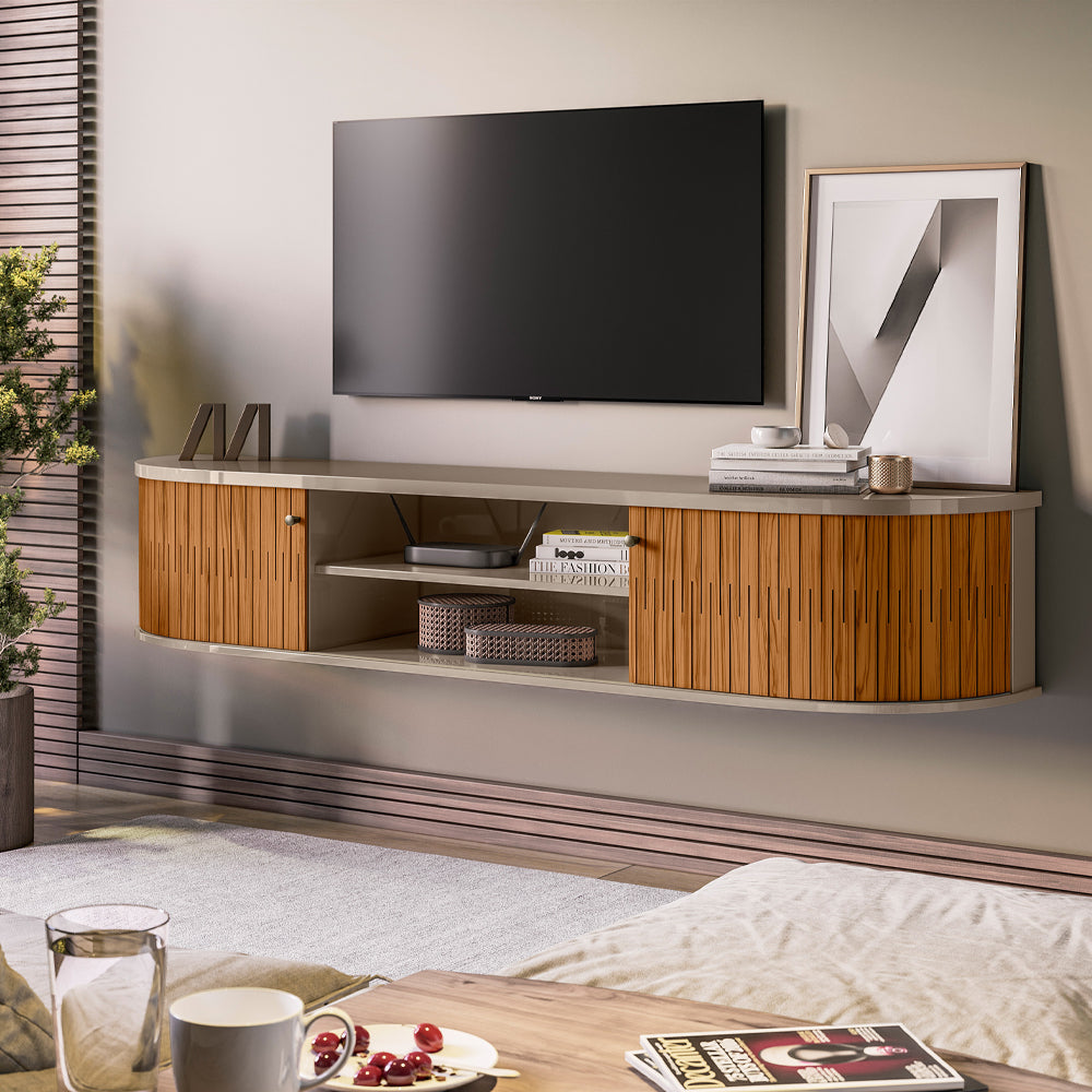 Rack Suspenso Algarve Fendi.Naturale Madetec - Móveis furniture