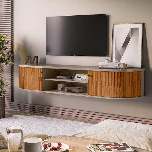 Rack Suspenso Algarve Fendi.Naturale Madetec - Móveis furniture