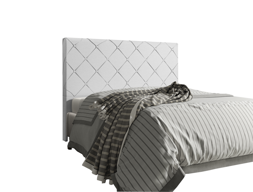 Cabeceira Casal Milão Corino Branco – ITALIANFLEX - Móveis furniture