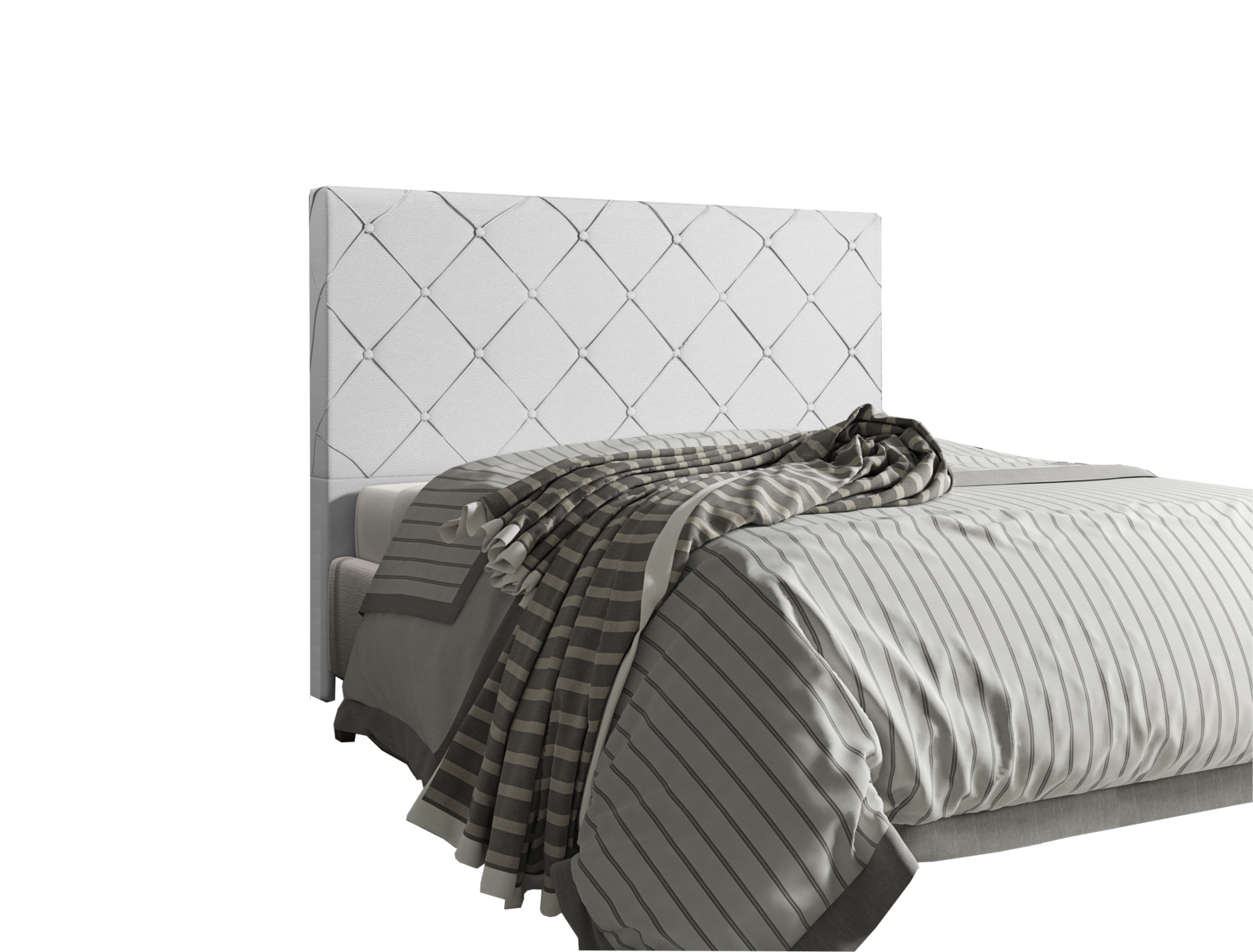 Cabeceira Casal Milão Corino Branco – ITALIANFLEX - Móveis furniture