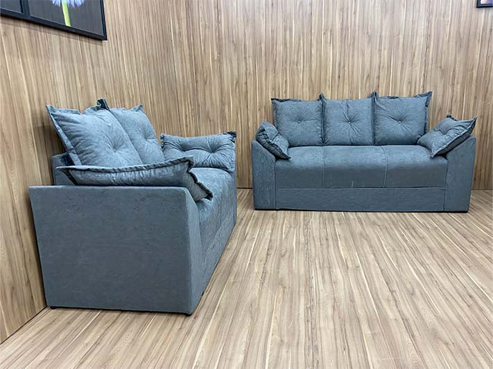 Sofá 2 e 3 Lugares Cinza 605 Paris