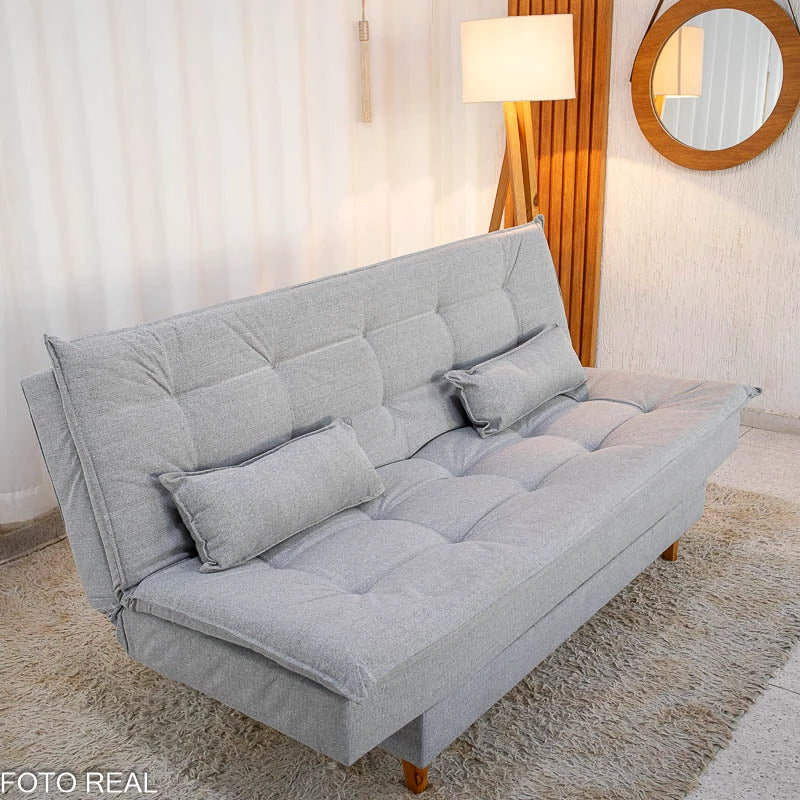 Sofá Cama Premium Linho Cinza 2275 Larg. 1.80m