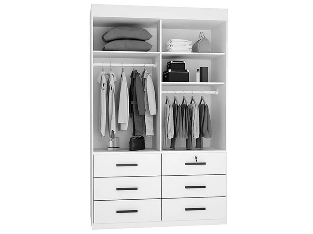 Roupeiro Copa 2P6G com 1Esp Branco Minas Plac - Móveis furniture