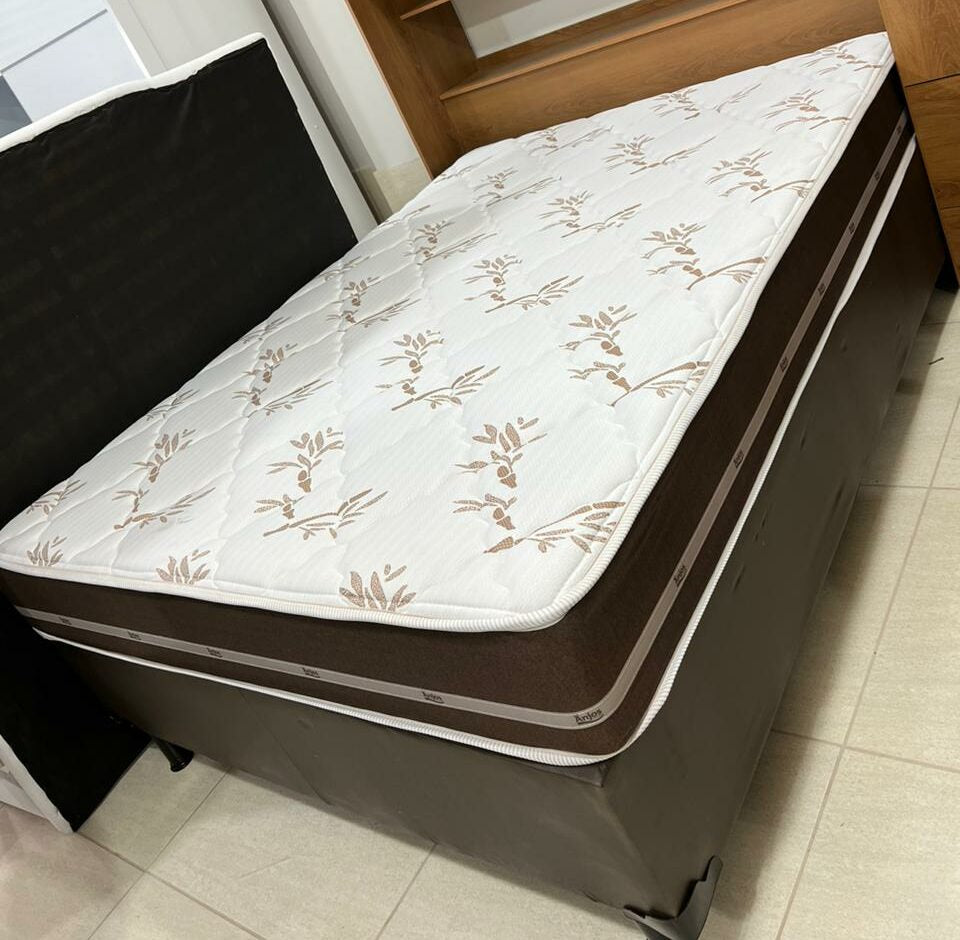 Base Box + Colchão Casal Superlastic Classic – Molas - Móveis furniture