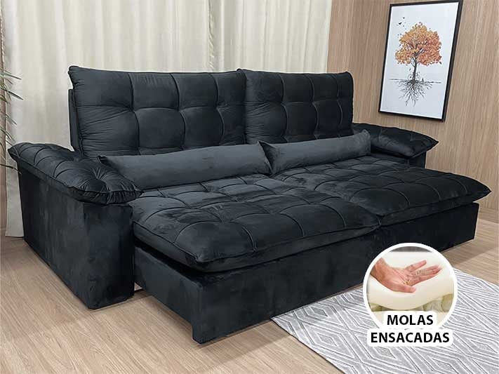 SOFÁ RETRÁTIL AURORA 2.30 - Móveis furniture