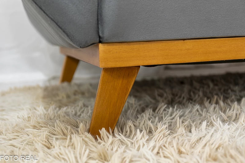 Sofá Recife 3 lugares Veludo Cinza - Móveis furniture