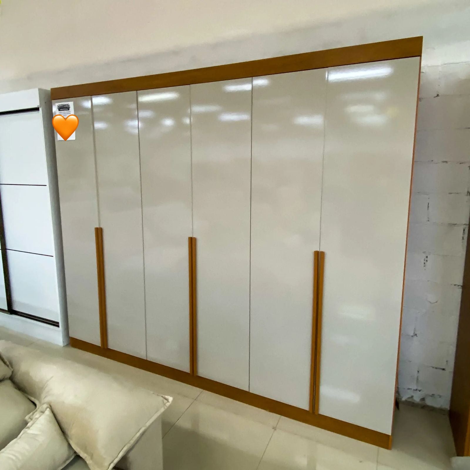 Guarda Roupa Alvorada Casal 6 Portas 6 Gavetas Bianchi cinamomo off