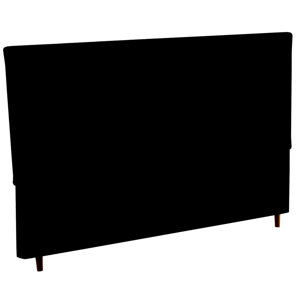 Cabeceira Casal Turim Veludo Preto B013 – LARMÓVEIS/TREVO ESTOFADOS