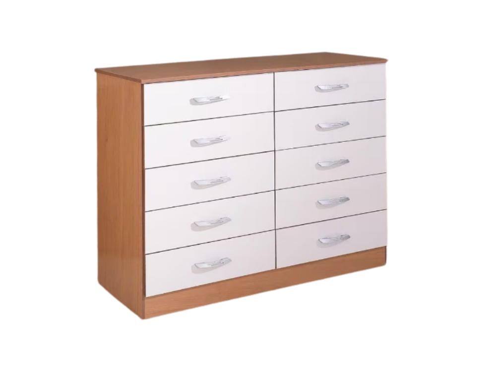 Cômoda 10 gavetas Paraty – Cinamomo/Off White - Móveis furniture