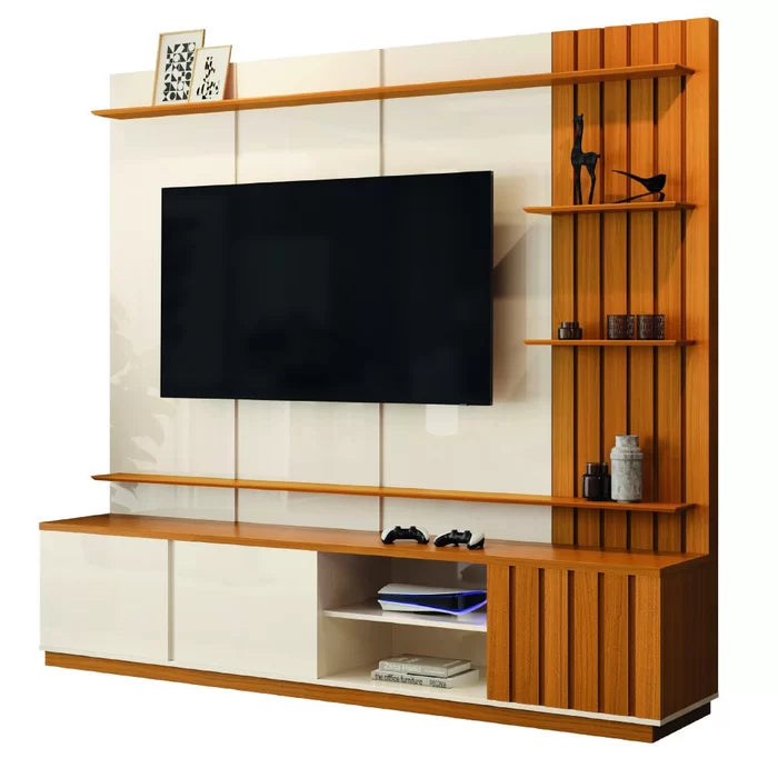 Estante Home Para Tv Até 70 Polegadas 3 Portas 218cm Ripado Reno Edn Móveis