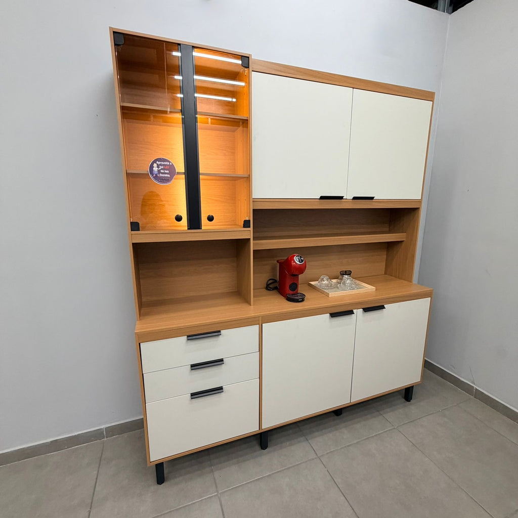 Armário de Cozinha Murano 7 Portas 2 Gavetas Poliman