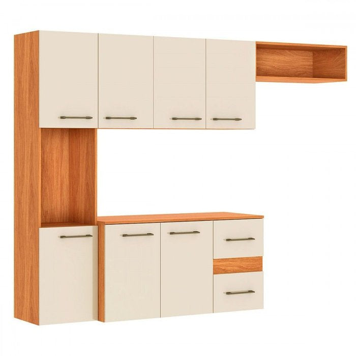 Cozinha Suspensa Mila CM16 1,80 m Cinamomo/Off White – FELLICCI