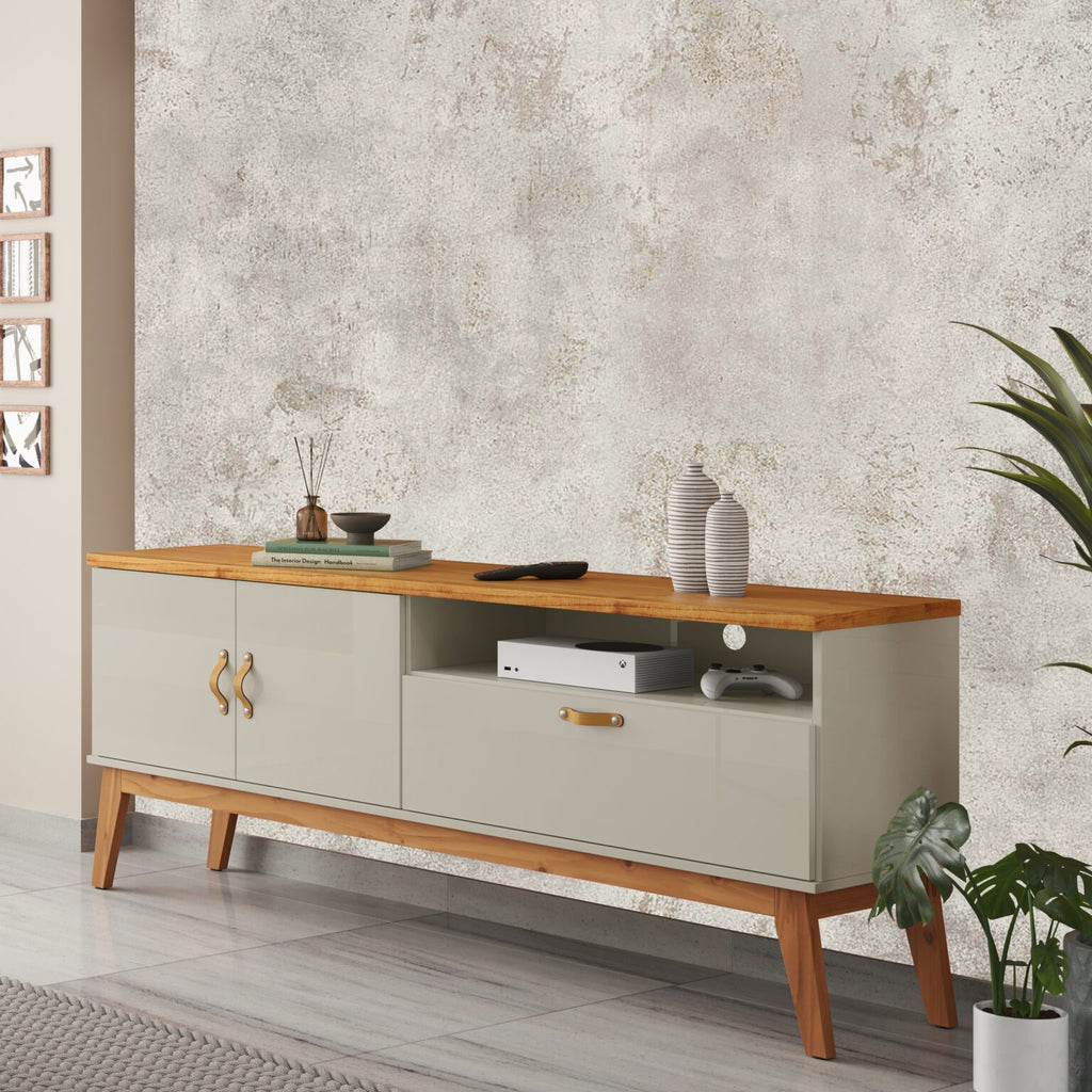 Rack Sirius 1.6 Off White/Cinamono – PATRIMAR - Móveis furniture