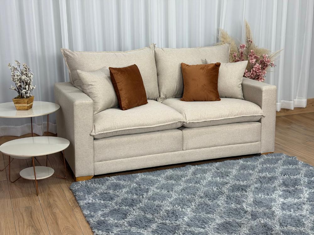 Sofá Beirut Living Molas Ensacadas 1.80m – Bege Linho