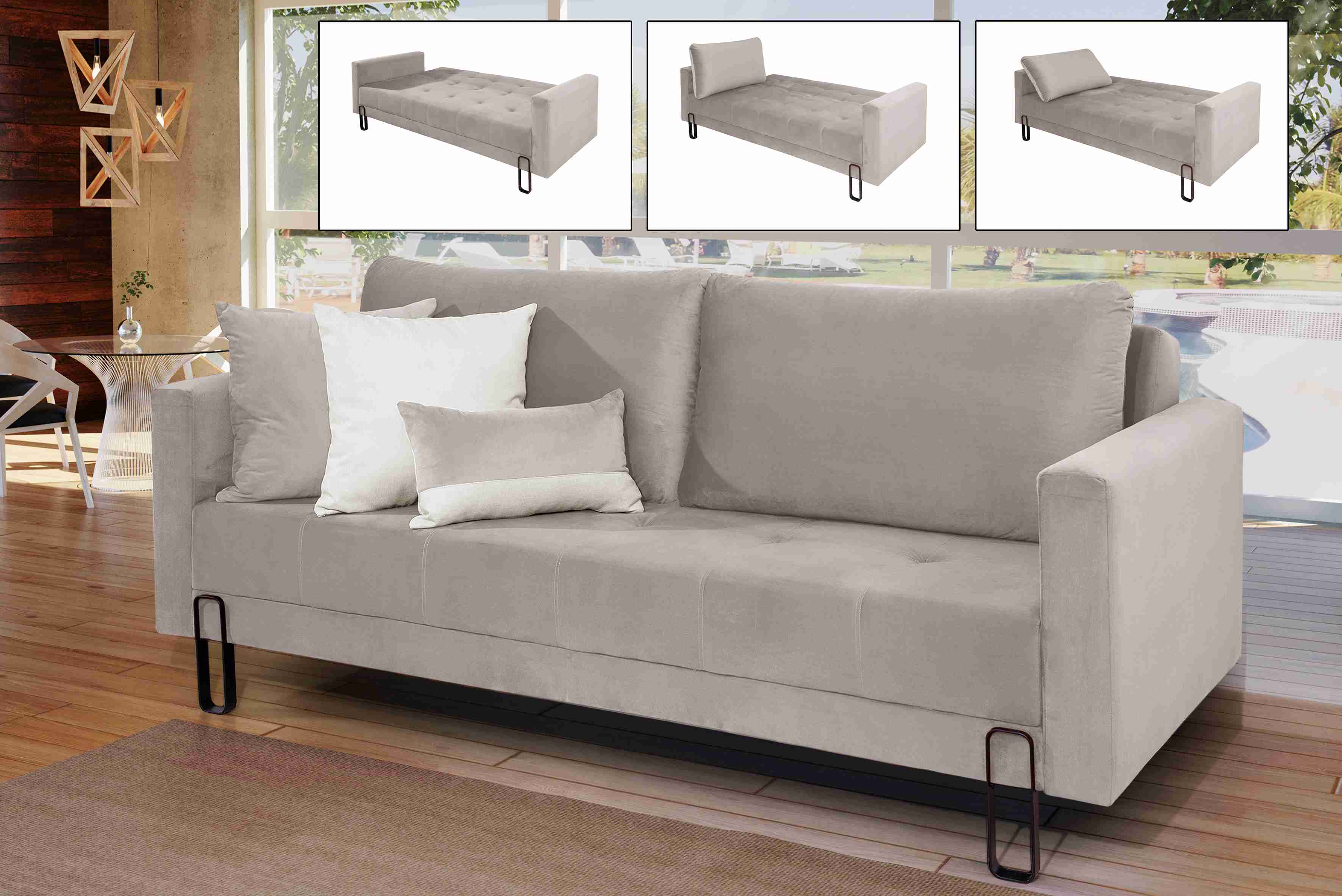 Estofado Fixo Cama Barcelona 200 Inca - Móveis furniture