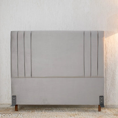 Cabeceira Casal Portinari Veludo Prata Larg. 1.40m
