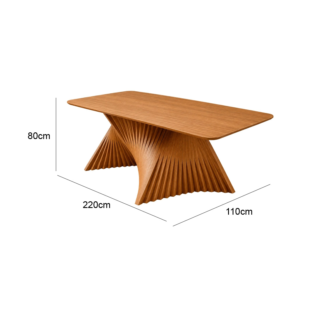 Mesa Malta Plus Sem Vidro 220x110cm Va Movelaria