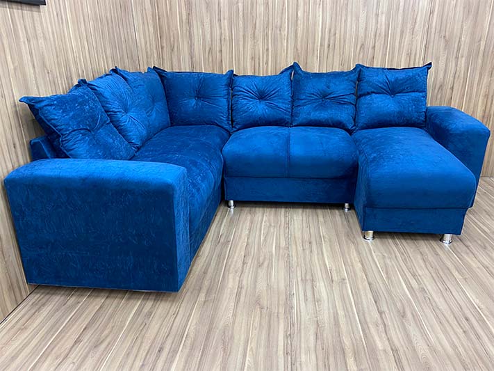 Sofá Canto Azul Áustria - Móveis furniture
