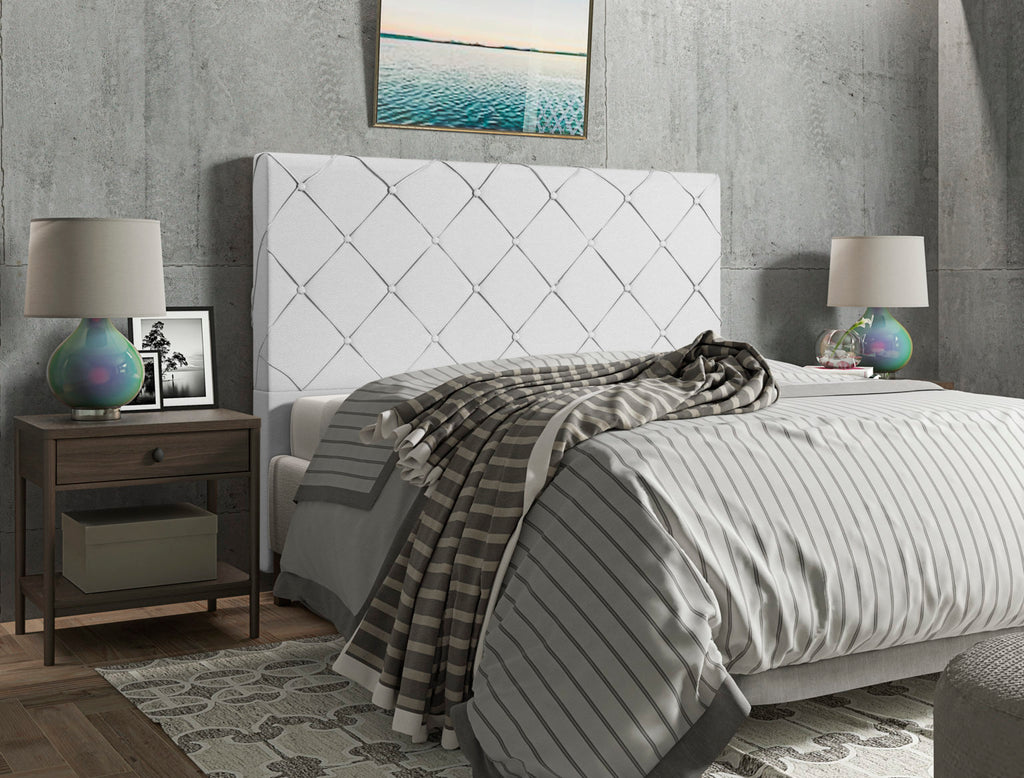 Cabeceira Casal Milão Corino Branco – ITALIANFLEX - Móveis furniture