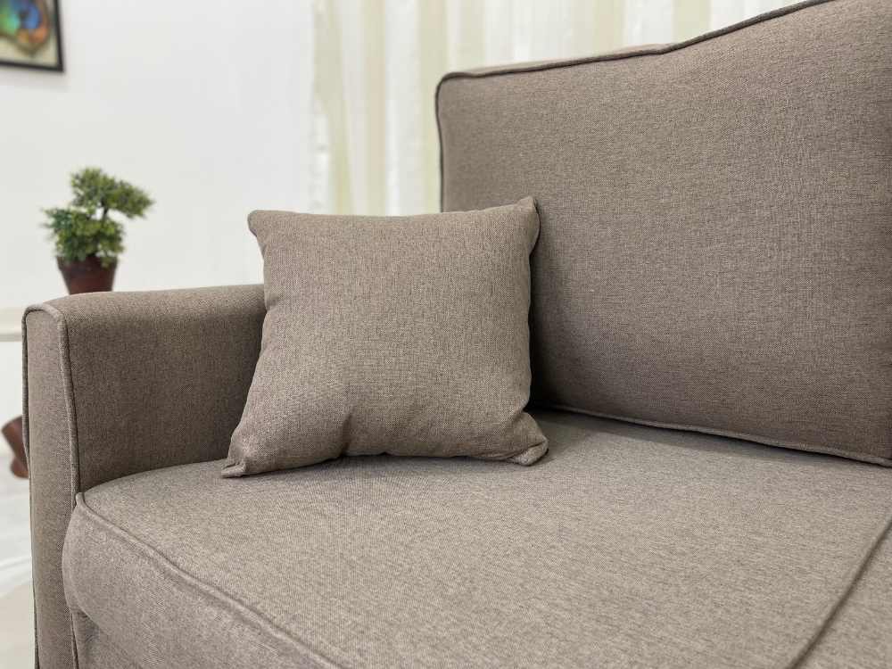 Sofá 2 lugares Slim 1.40m – Marrom Linho - Móveis furniture