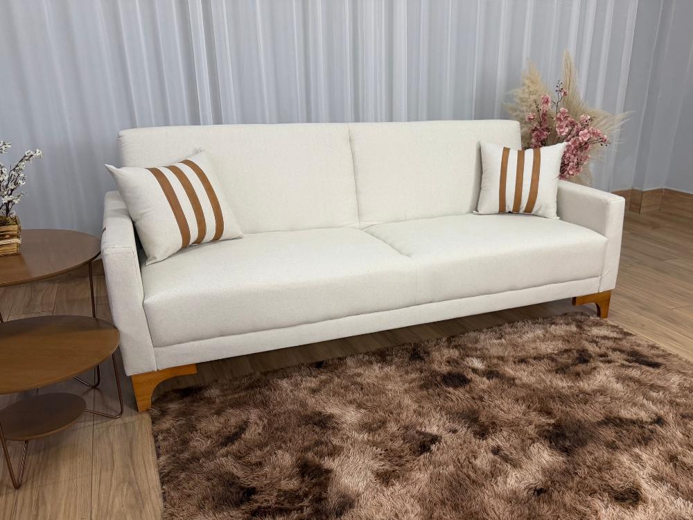 Sofa Cama Luizi 2.09m – Bege Linho