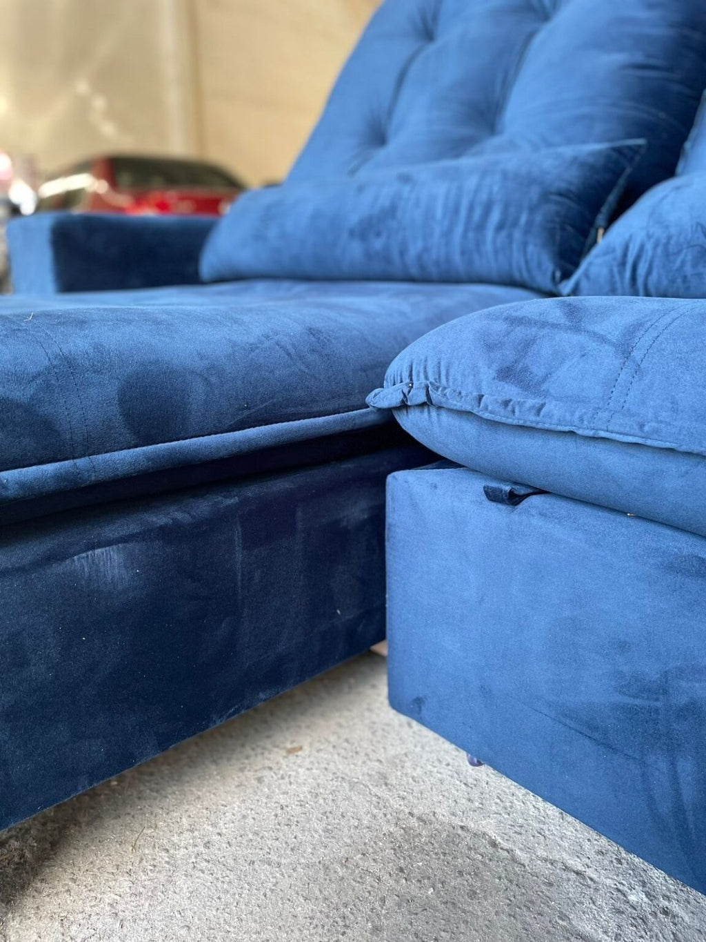 Sofá Retrátil e Reclinável Malu 210 Azul – D’VITRINE ESTOFADOS - Móveis furniture