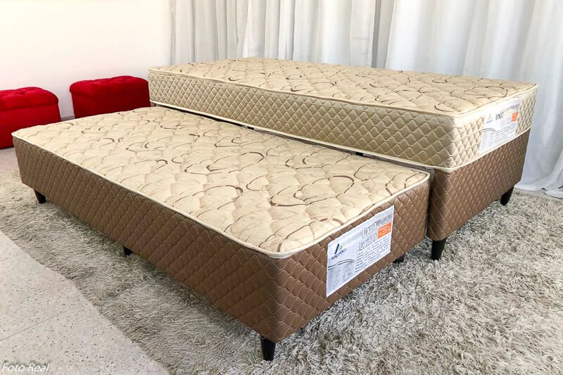 Cama Box Solteiro + Cama Auxiliar Duo D33 Rondomóveis - Móveis furniture