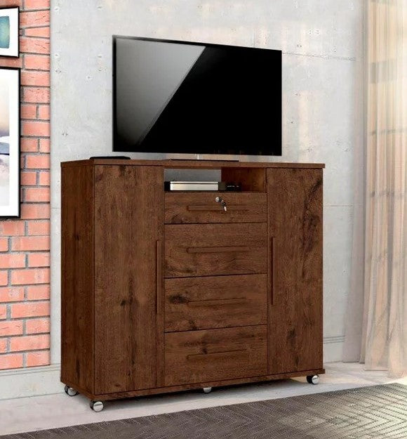 Comoda Sapateira Versatil 4G2P Jacaranda Zanzini - Móveis furniture