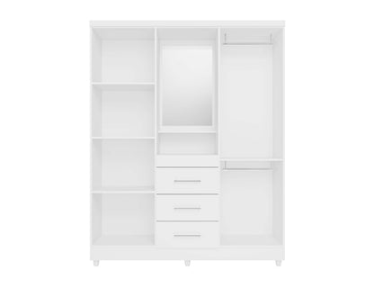 Roupeiro Capelinha Lyon c/Espelho 4 portas Branco