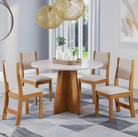 Sala Flipp.Slin 4Cd Brisa Mel Blonde Linho Amendoa Viero