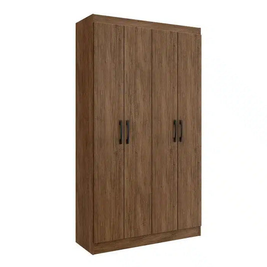 Armário Multiuso 4 Portas 8 Prateleiras Milão Espresso Móveis Marrom