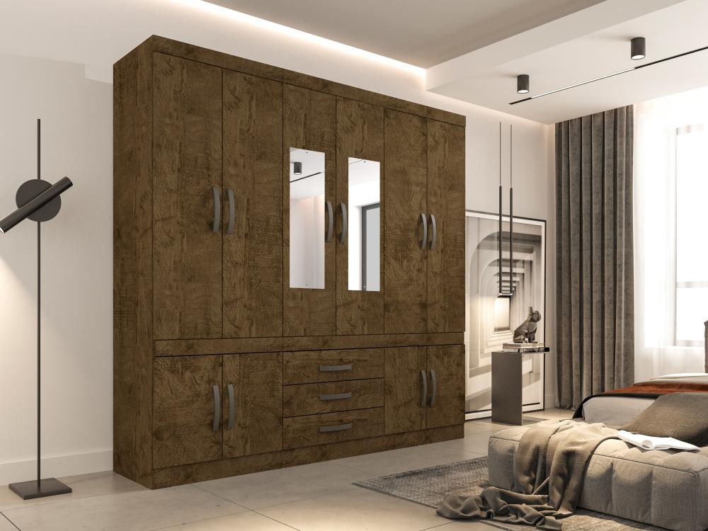 Roupeiro New Parma 10P3G c Esp e Pes Ipe - Móveis furniture