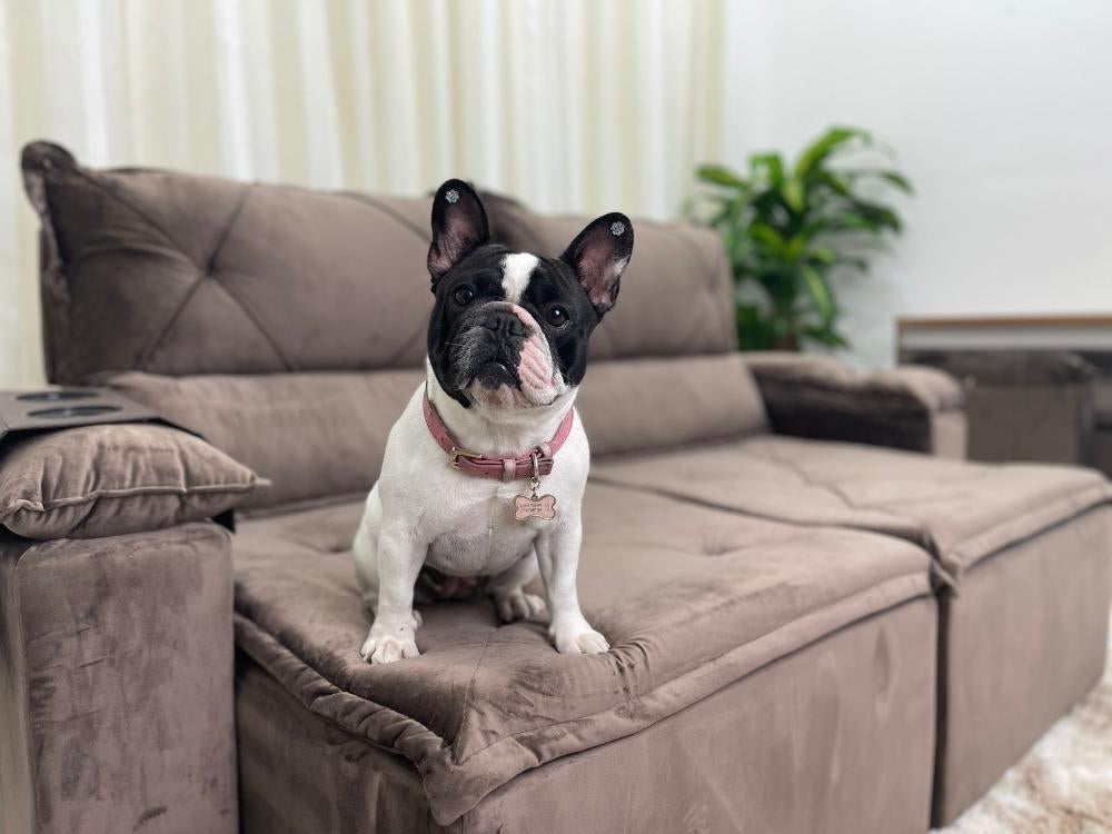 Sofá Retrátil e Reclinável REF 2025 2.00m – Marrom Veludão - Móveis furniture