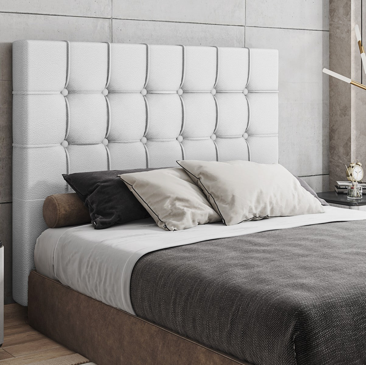 Cabeceira Queen Paris Corino Branco – MC DESIGN