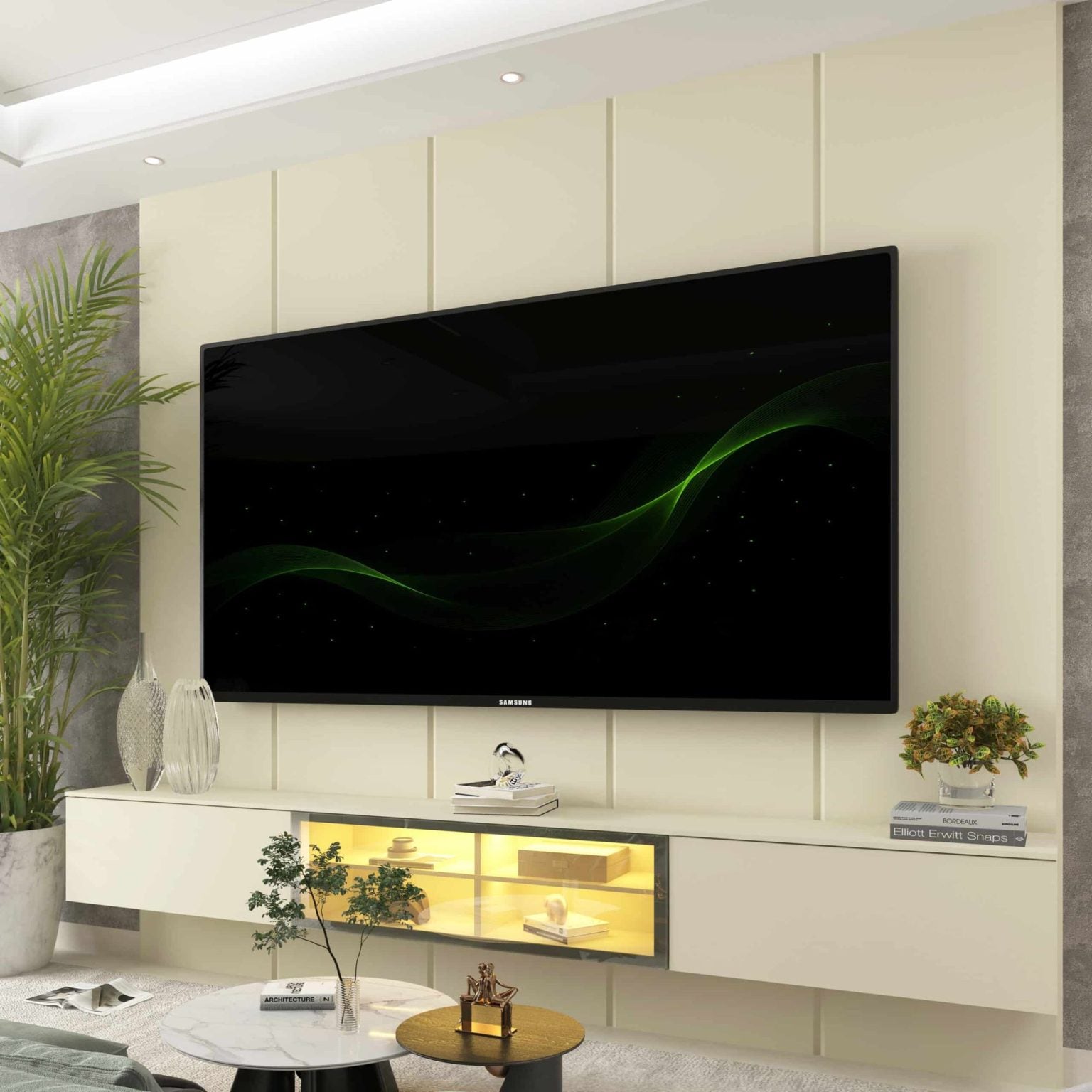 Home Suspenso Luminare Reflecta c/Led 2.20m – Off White