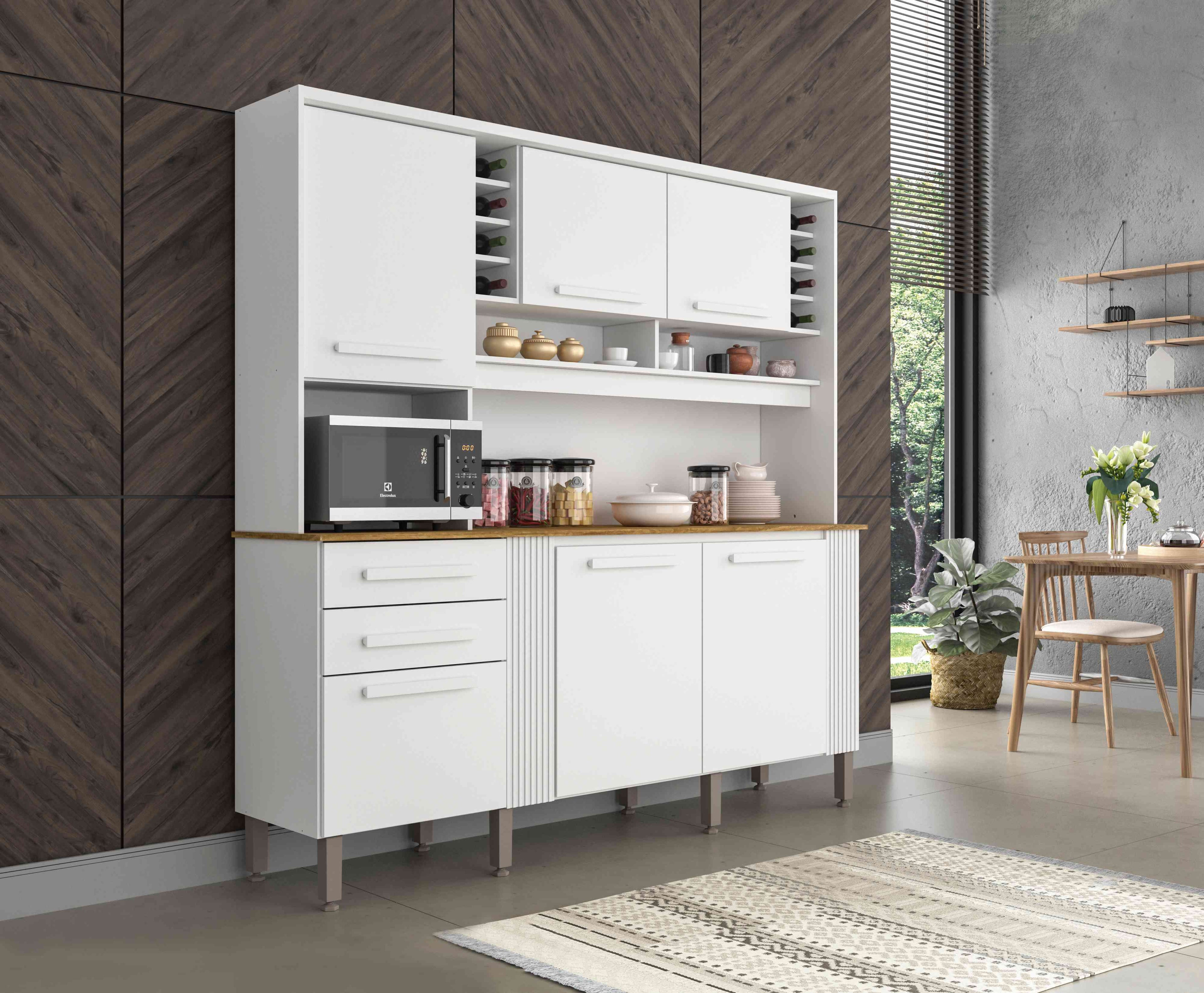 Kit Cozinha Catar 6P2G - Móveis furniture