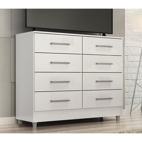 Comoda Raissa Dupla 8G Branco - Móveis furniture
