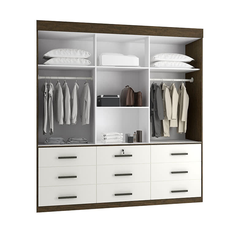 Roupeiro Ipanema 3P9G Branco Minas Plac - Móveis furniture